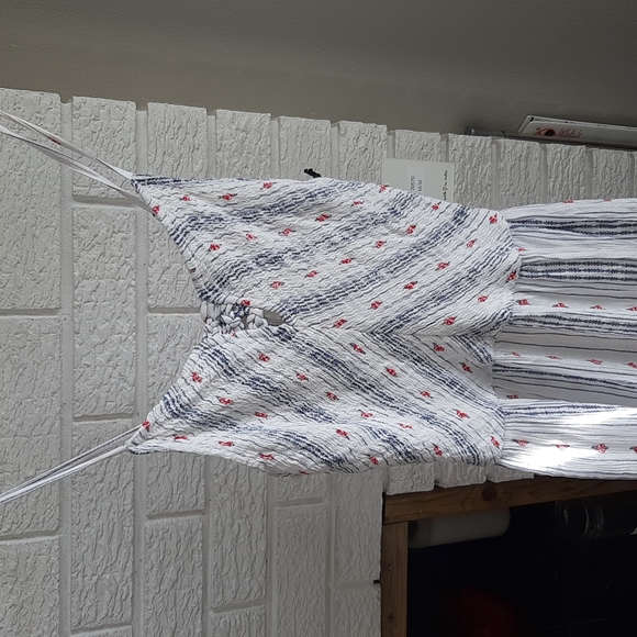 Women's NWT Japna White Maxi Dress Size M/S Milkmaid Feminine Resort Summer - Picture 3 of 15